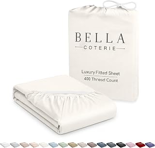Bella Coterie | Luxury Bamboo Viscose Queen Size Fitted Sheet Only | Organically Grown | Cooling For Hot Sleepers | Ultra Soft | 18" Deep Pocket | With Corner S