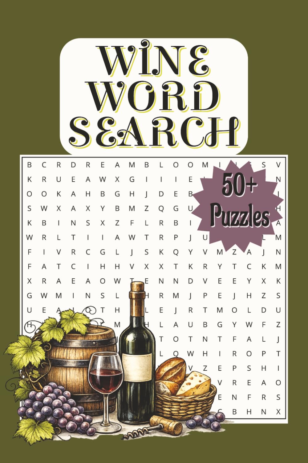 Wine Word Search Puzzle Book: Easy to Read | 6x9 inches | 111 pages | 50+ Puzzles with solutions