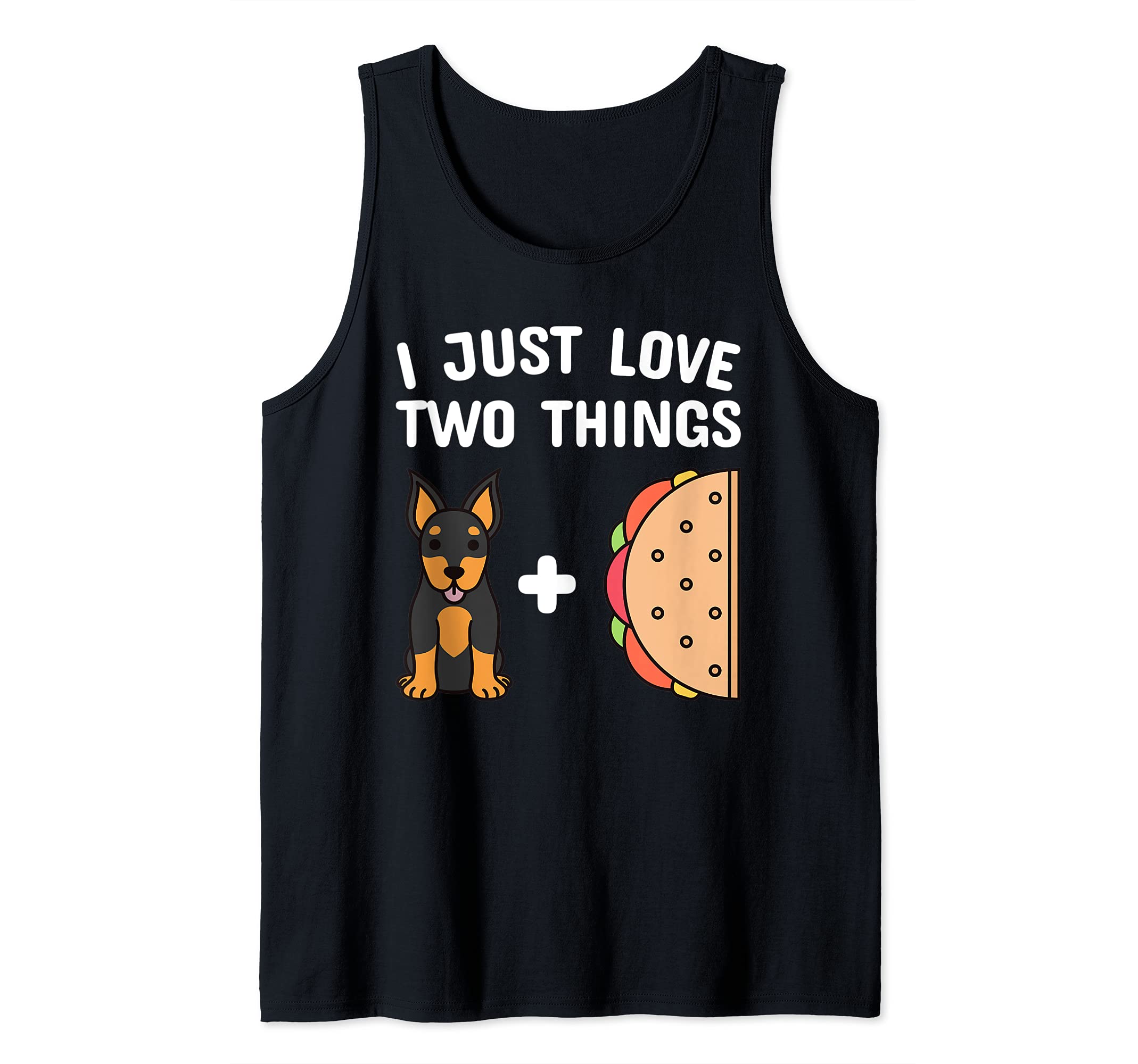 Tacos Miniature Pinscher Dog Tank Top, Black