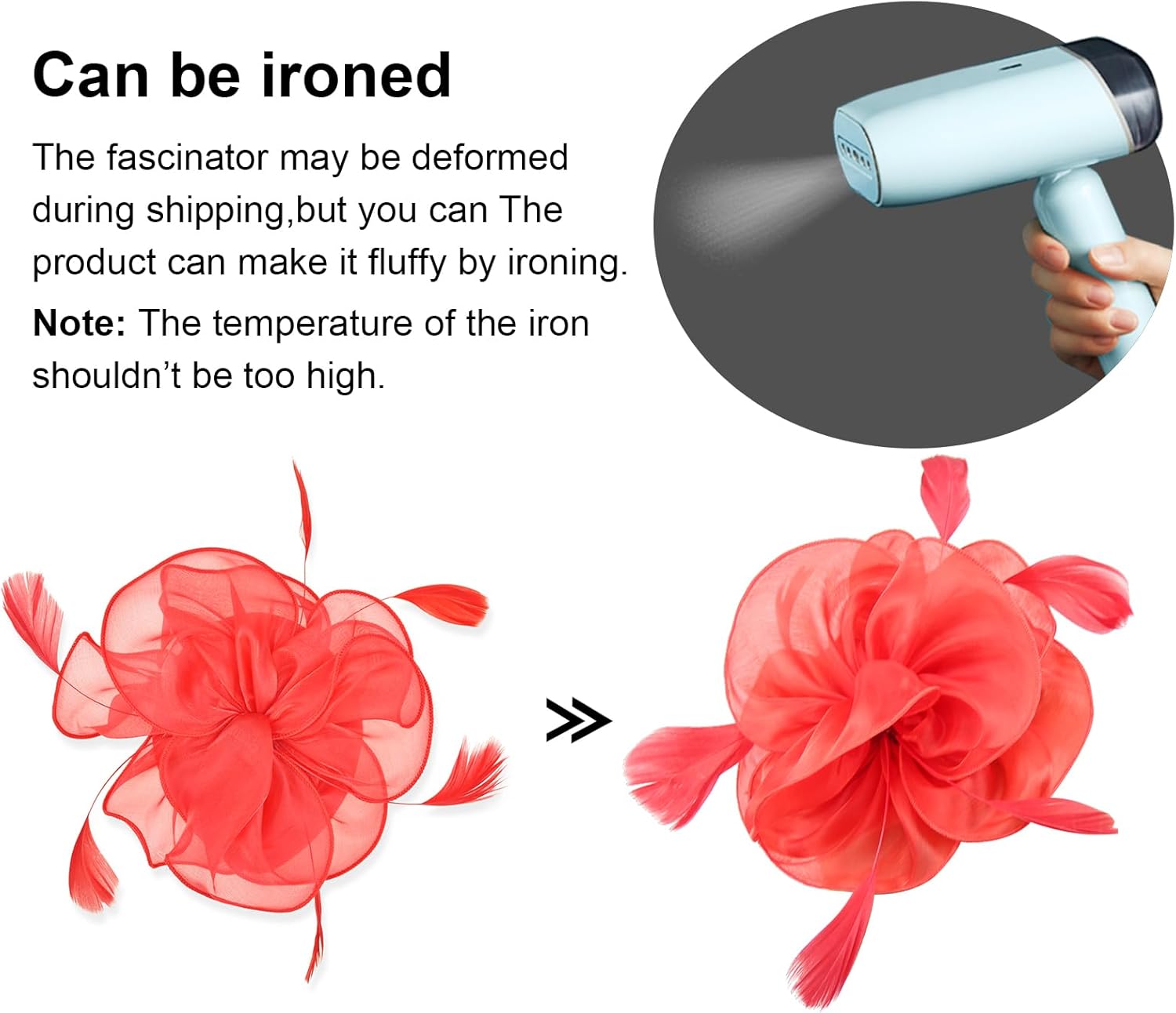 DRESHOW Fascinators Hat Tea Party Headwear Ribbons Feathers on a Headband and a Clip for Women - Image 7