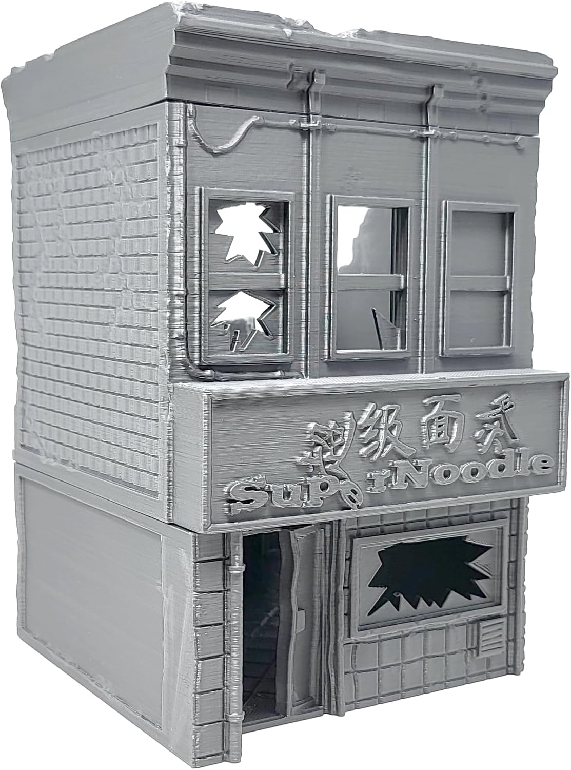 Apartment Building Tabletop Terrain By Corvus Terrain - 32mm Scale, Stackable 2-Story Building For MCP, Marvel Crisis Protocol, Modern Wargaming - No Assembly Required, Made In USA - View #10