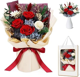 プリザーブドフラワー 枯れない花 ピンク 花束 母の日のプレゼント人気 薔薇 香りあり 花瓶付き 枯れない花 最適プロポーズ 誕生日、記念日、バレンタイン、卒業式 ホワイトデー お返し 女性 人気 ブーケ