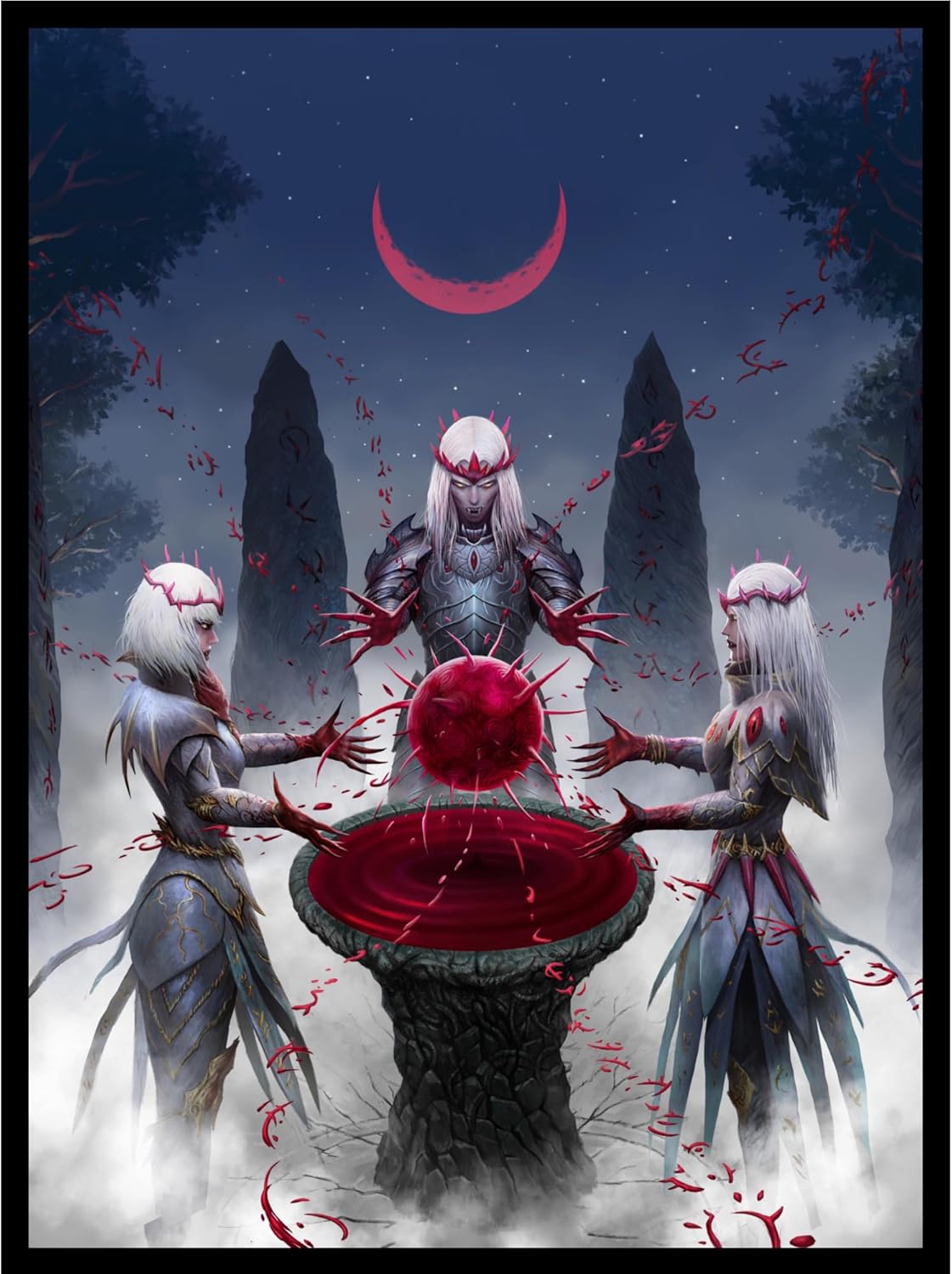 100ct Textured TCG/MTG Card Art Sleeves (Vampire Ritual)