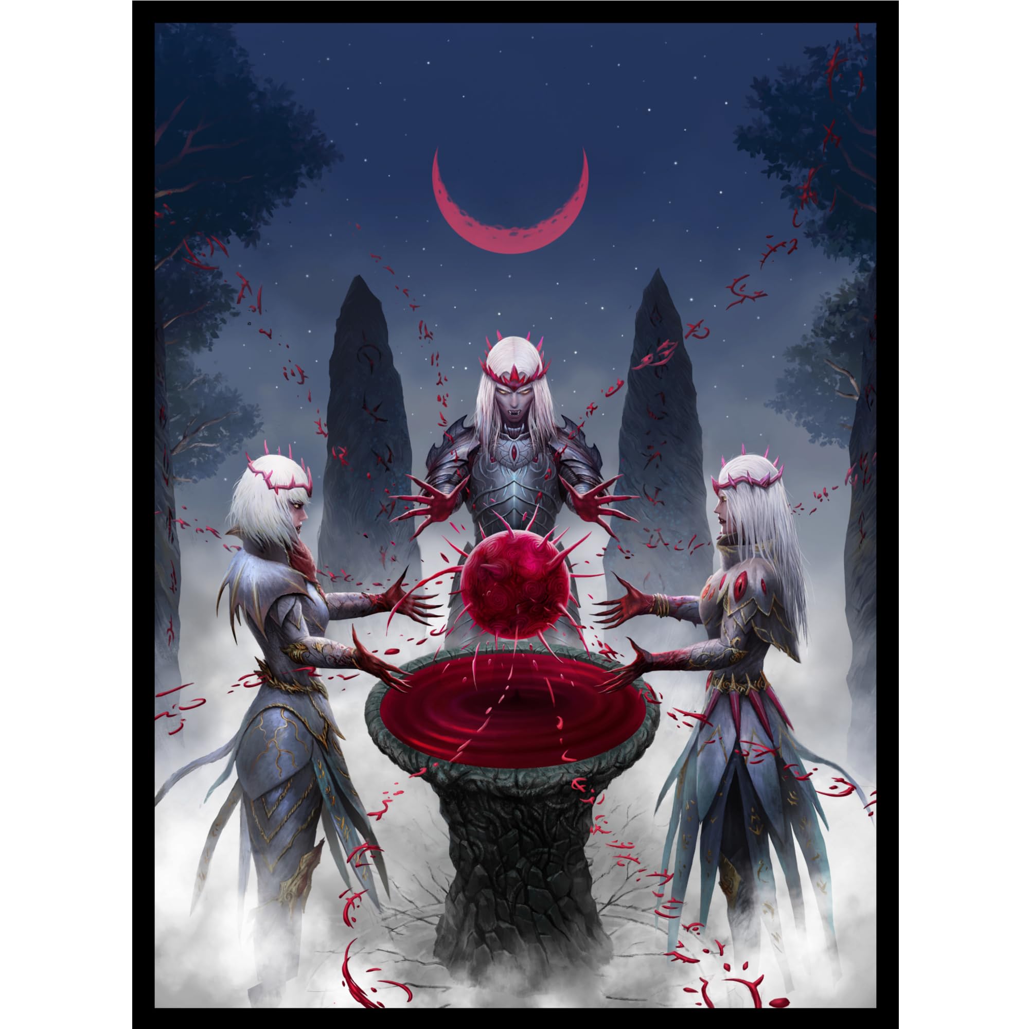 Realm Guard 100ct Textured TCG/MTG Card Art Sleeves (Vampire Ritual)
