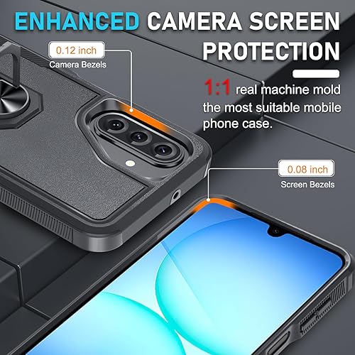 Miniatura 82 de Janmitta Funda compatible con Samsung Galaxy A14 5G con protector de pantalla + protector de lente de cámara, funda resistente de cuerpo completo