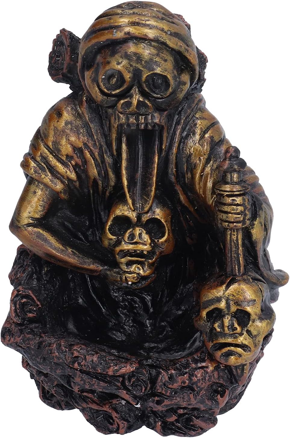 Skull Backflow Waterfall Incense , Skeleton Incense Fountain, Incense Holder, Craft for Home Festival Decorative Ornament