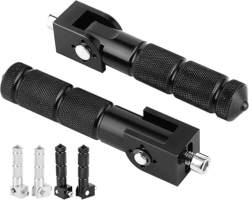 Miniatura 9 de Watris Veiyi 2 clavijas de pie de motocicleta, clavijas eléctricas para motocicleta con 2 tornillos de montaje, para la mayoría de automóviles