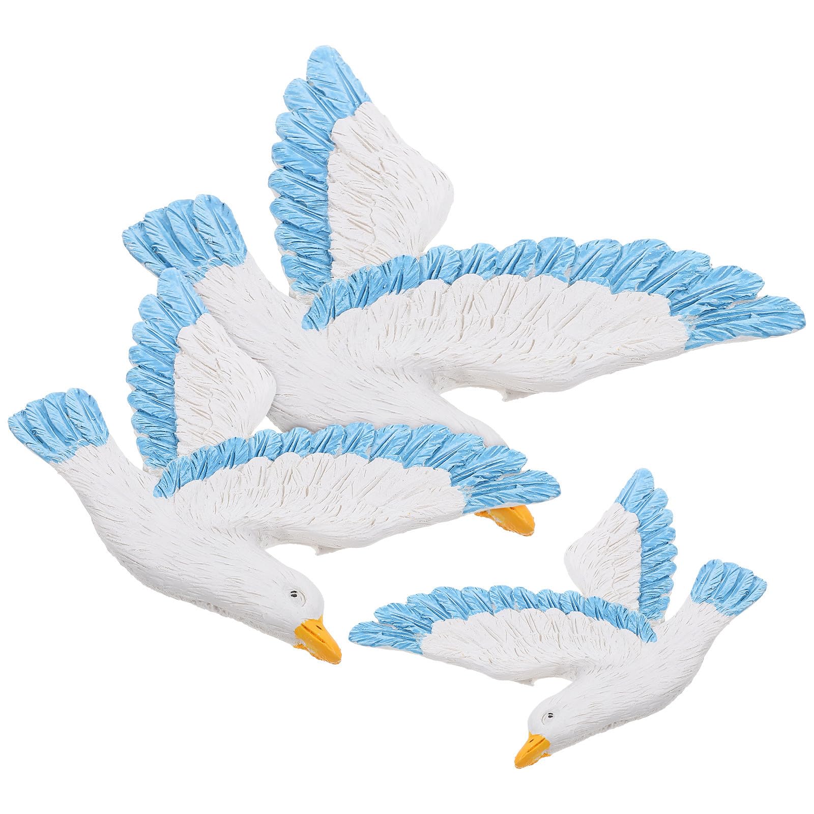 Mouettes en résine bleue pour une décoration murale créative et élégante