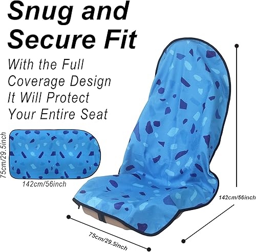 Miniatura 126 de Funda protectora de asiento de automóvil, para asientos delanteros, para entrenamiento de gimnasio, correr, nadar, playa y senderismo, impermeable