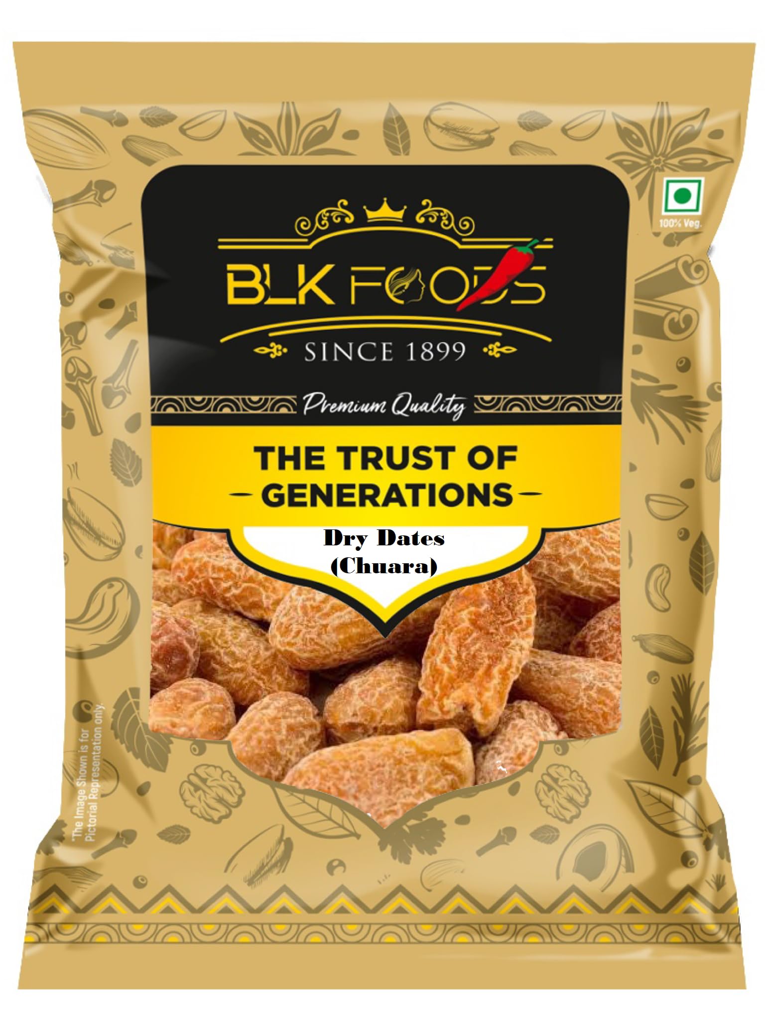 BLK Foods Select Dates Dry Yellow | Sukha Khajoor (Chuara) 500g-image-11