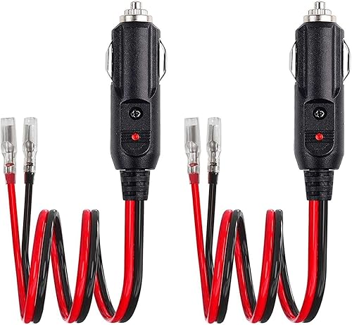 Enchufe de encendedor de cigarrillos macho de 12 V, 24 V, resistente, 14 AWG, cable adaptador de encendedor de cigarrillos [2 unidades] Enchufe disponible en Yaxa Costa Rica