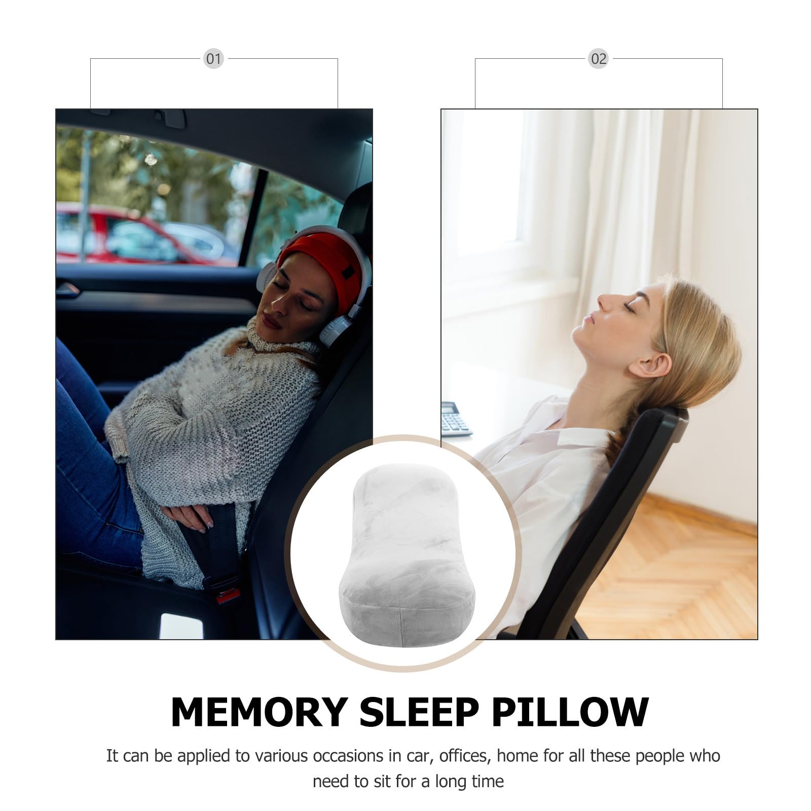 Almohada Portátil de Cuello con Espuma Viscoelástica, Mini, para Dormir