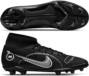 NIKE(ナイキ) 25.5cm SUPERFLY スーパーフライ 8 クラブ CLUB FG/MG 国内正規品 DJ2904 ブラック/メタリックシルバー