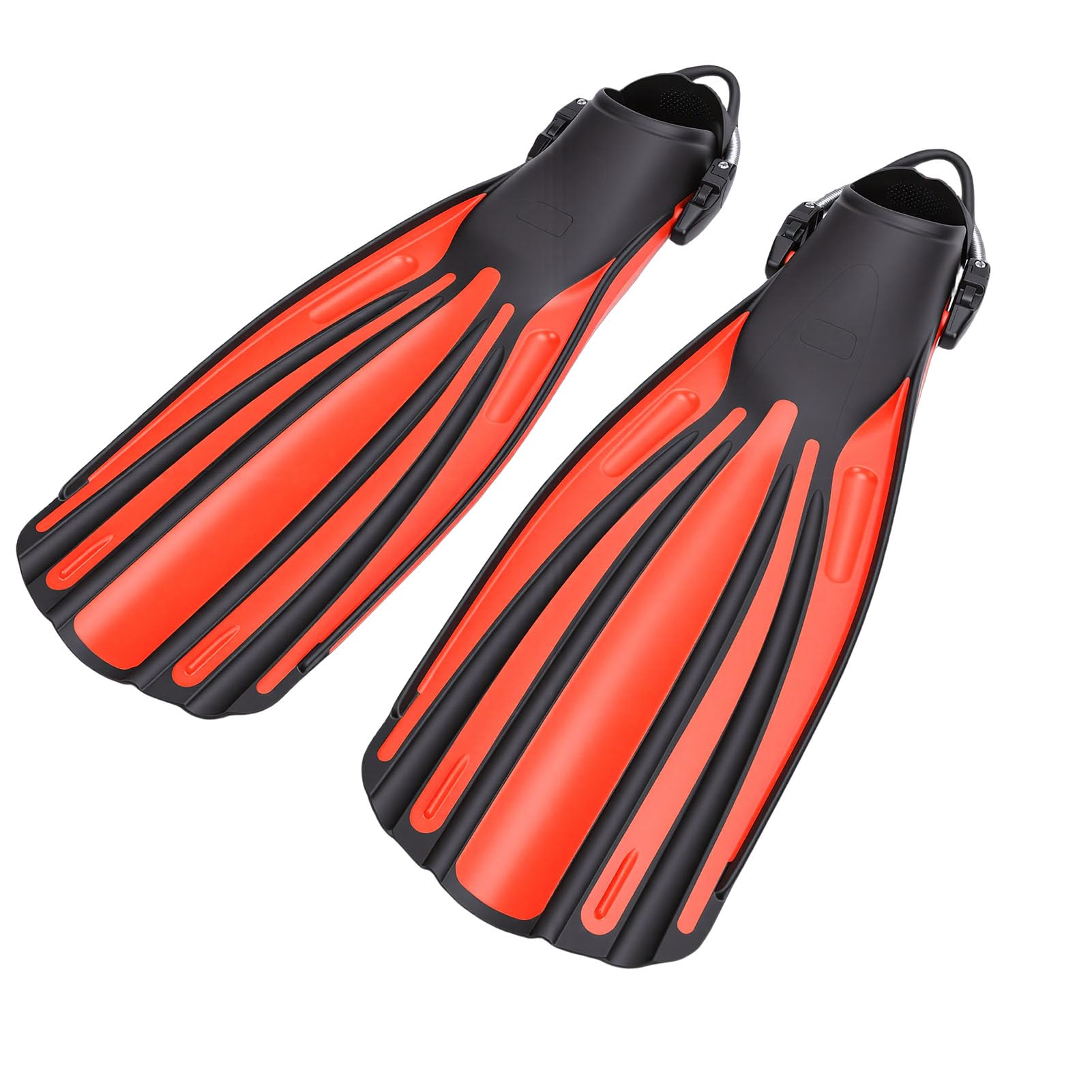 Aletas de Buceo Largas Profesionales, Aletas de Buceo TPR Ajustables para Profundo, Natación y Surf, Diseño sin Costuras para Propulsión y Eficiencia