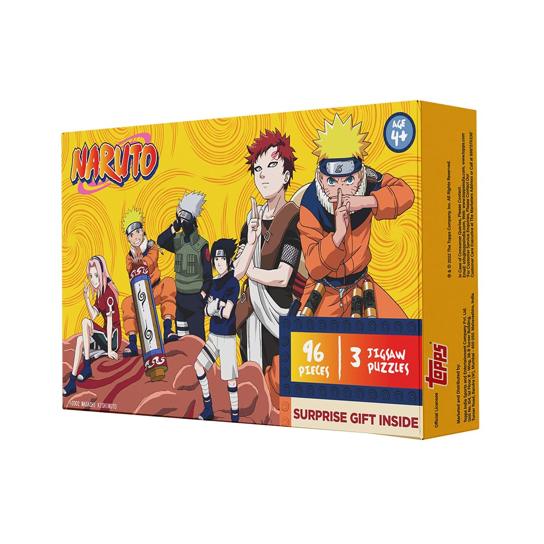 3 in 1 - Topps Naruto Jigsaw Puzzles (96 Pieces) (B0CT3MHHC1) Amazon Price History, Amazon Price Tracker