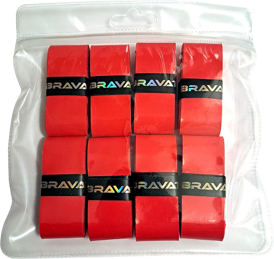 Bravatto Foosball Wraps 8Pack (Red) Pro Foosball Table Tournament Handle Wraps