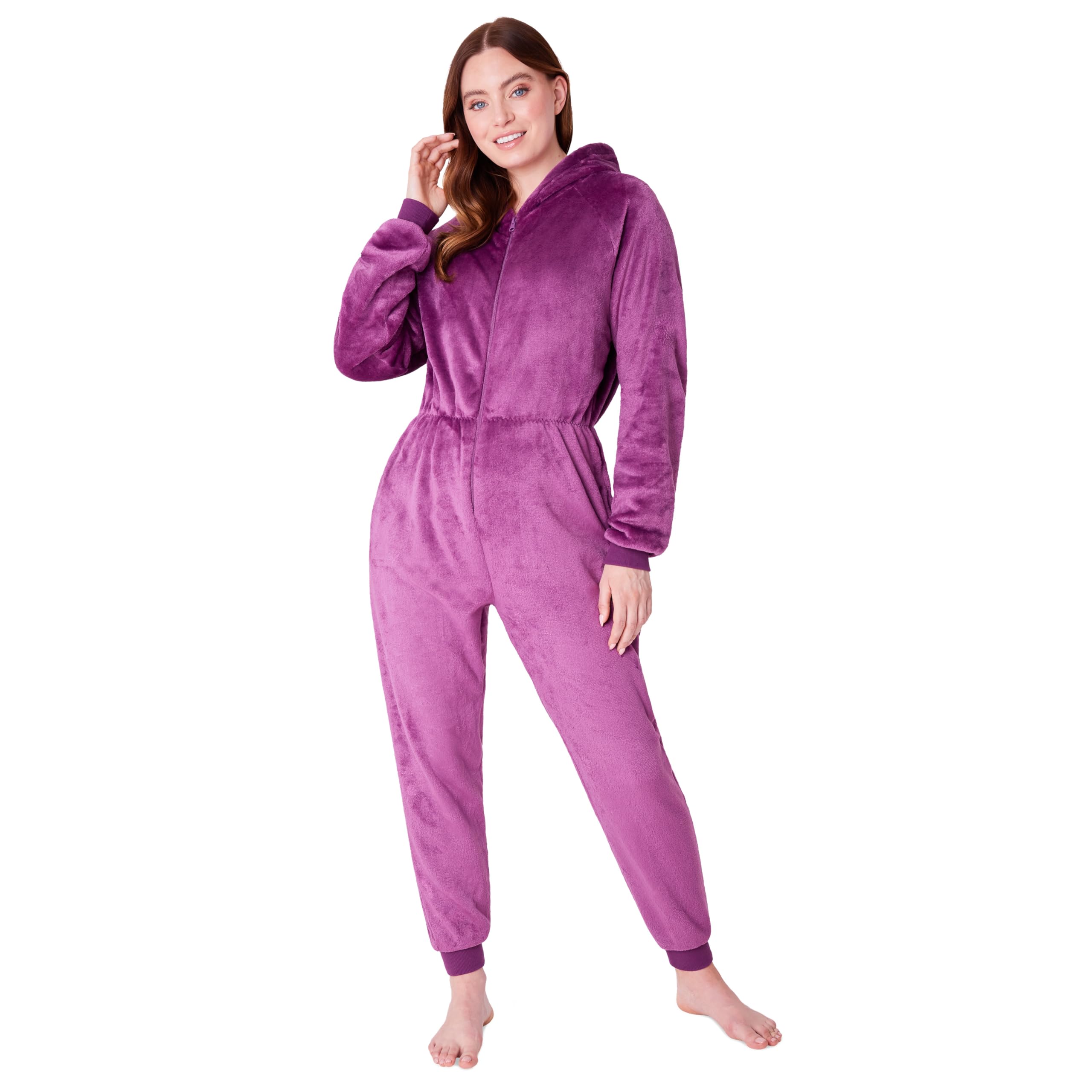 CityComfort Pigiama Intero Donna - Pigiamone Intero in Pile S-XL Caldo e Morbido