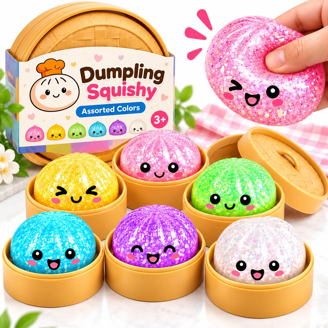 Dumpling Squishy Toy - Stress Relief & Fidget Fun -1