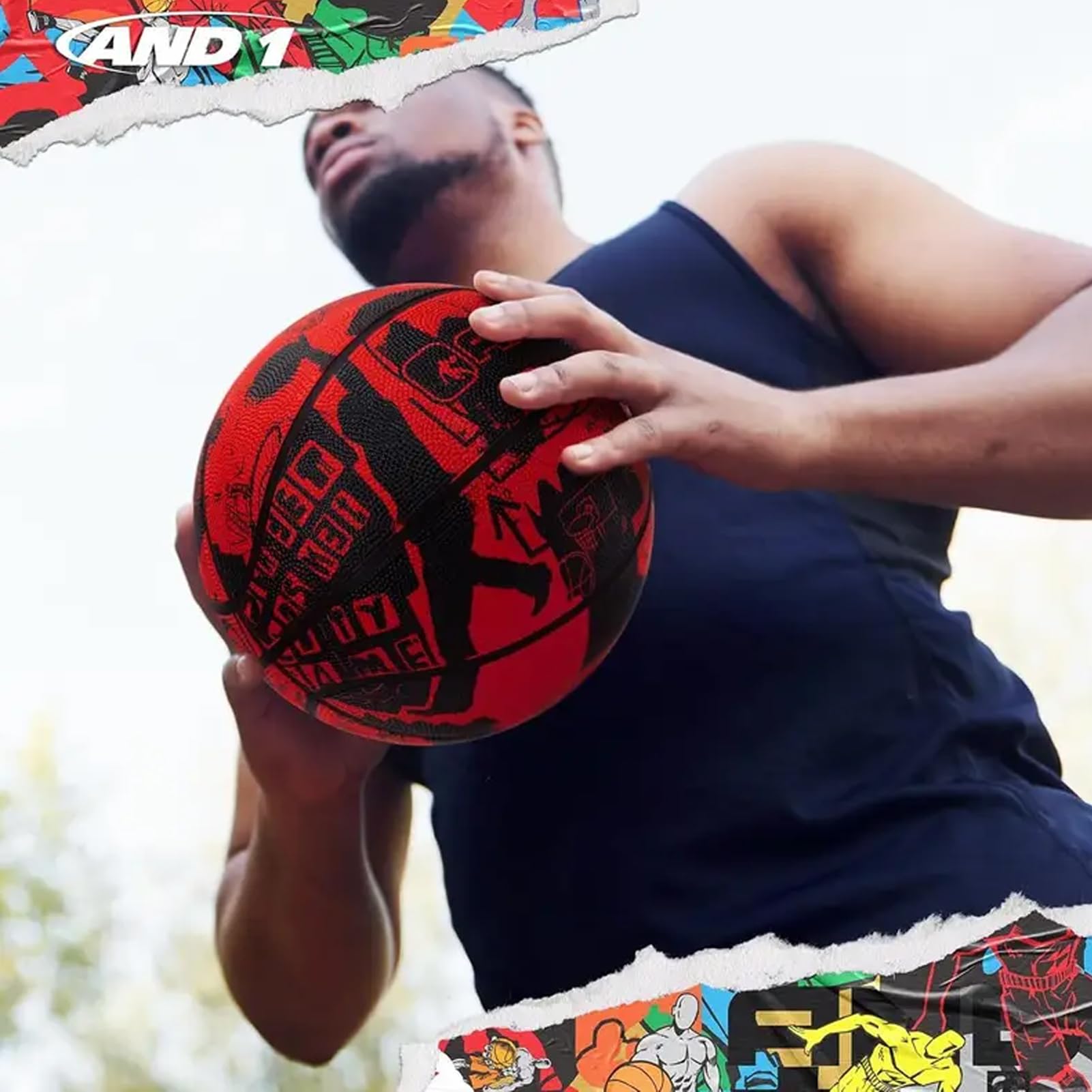 Ballon de Basket Personnalisé Décoratif, Ballon de Basket Taille 5/7, Adapté à Une Utilisation en intérieur/extérieur, pour Les équipes (Impression intégrale)