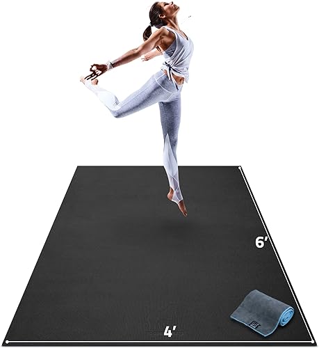 Miniatura 10 de Gorilla Mats Tapete de yoga grande de alta calidad, 0.236 x 0.157 x 0.315in, extra grueso y ultra cómodo, no tóxico, antideslizante, tapete de
