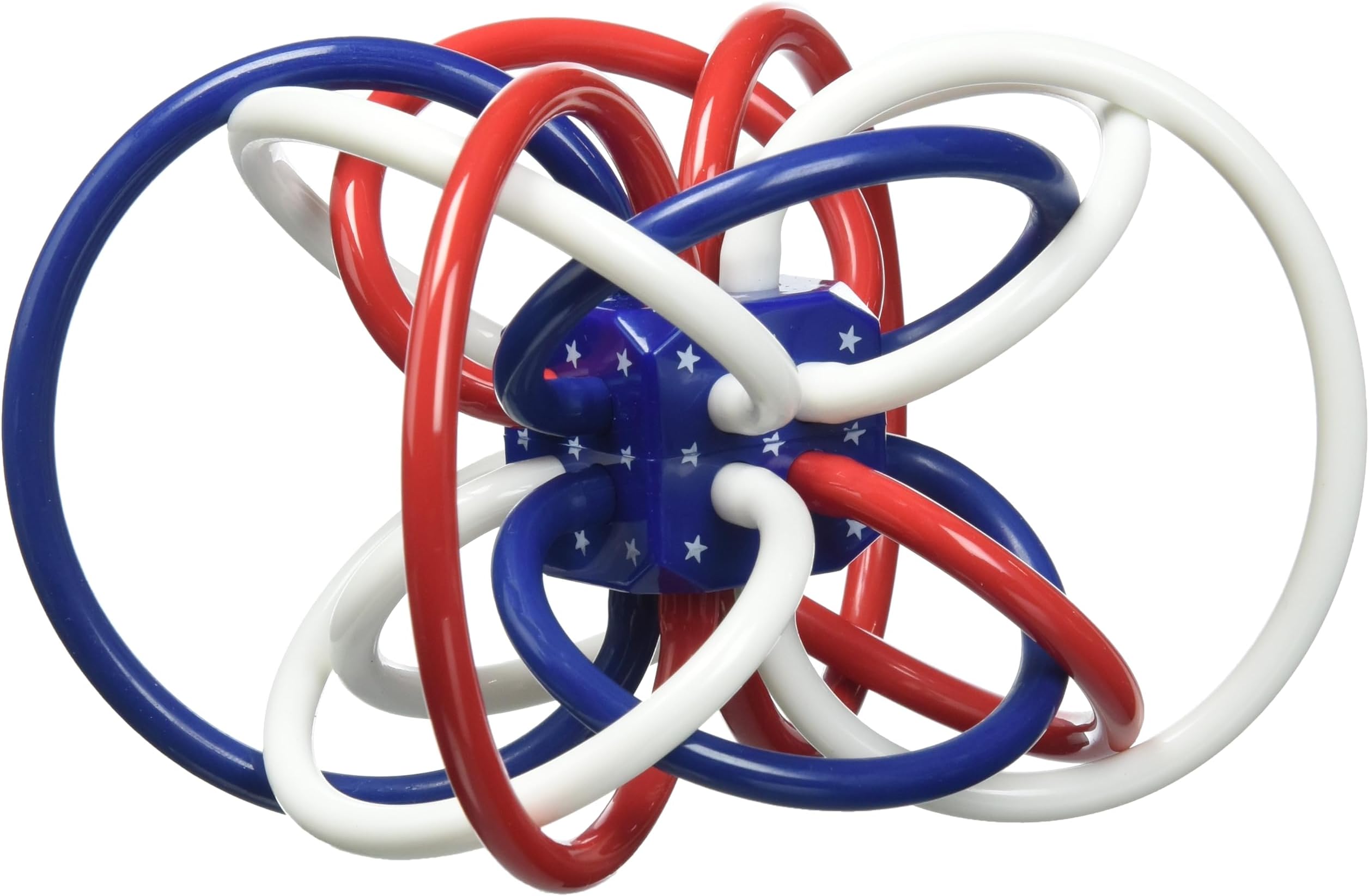 Manhattan Toy Red, White, and Blue Winkel Rattle and Teether Baby Toy
