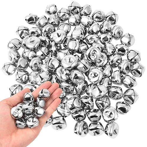 KISEER 100 Pcs Jingle Bells Bulk, 1 Inch Craft Bells