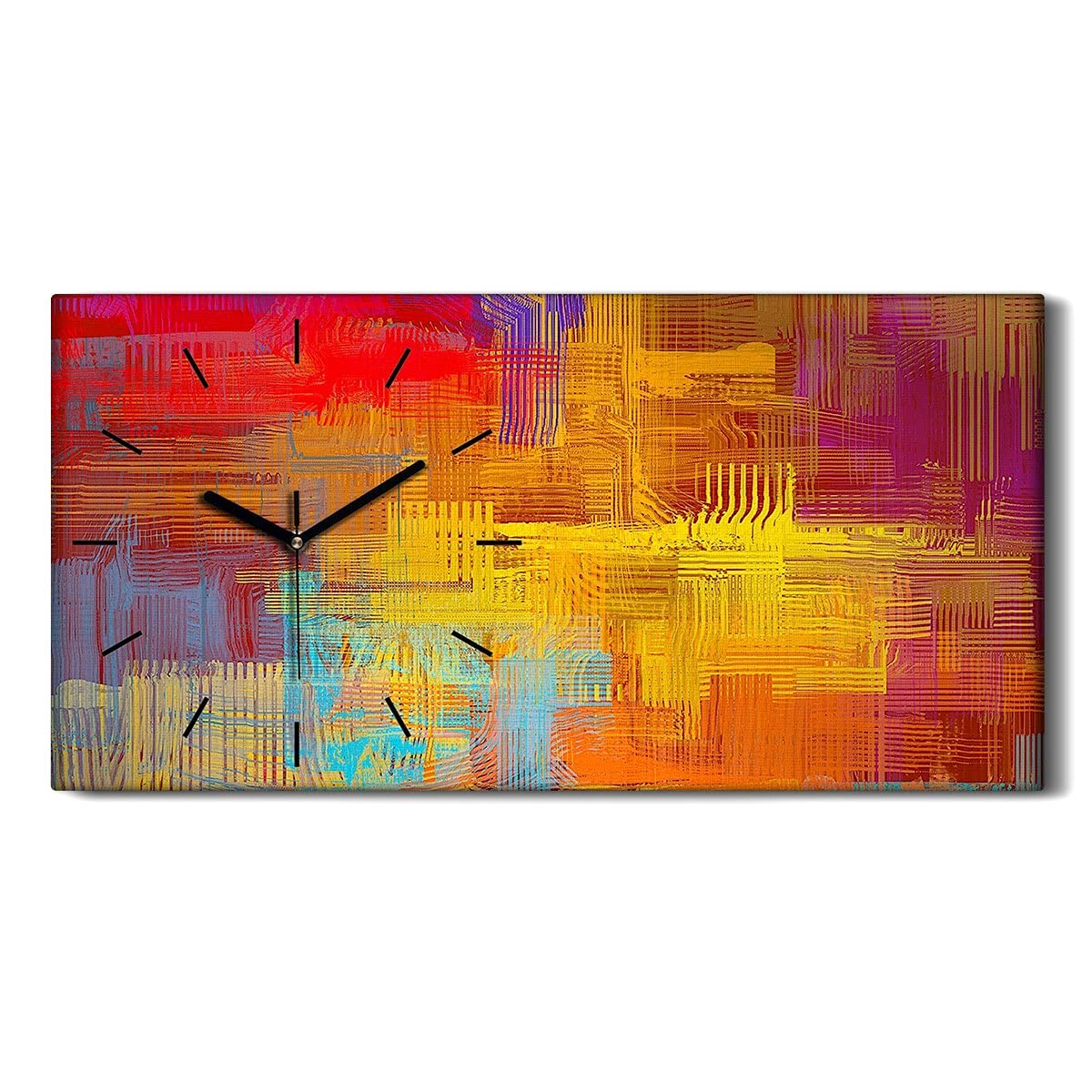 Horloge sur Toile Sans Bruit de Tic-Tac Décoration Murale 60x30cm