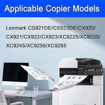 LE CS923 Black Drum Unit for Lexmark CS921DE CS923DE CX920 CX921 CX922 CX923 XC9225 XC9235 XC9245 XC9255 XC9265 Imaging Drum Kit (1 Pack)