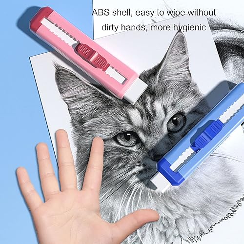 Miniatura 3 de Borrador de empujar y tirar, borrador retráctil ligero para la escuela para la oficina ()