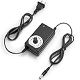 Facmogu AC to DC Adjustable Power Supply, 100-240V AC to 3-12V DC 24W Power Adapter Speed Controller, Variable DC 3V 5V 9V 12V Universal AC/DC Adapter, Multi-Voltage Fan Power Supply Regulated Adaptor