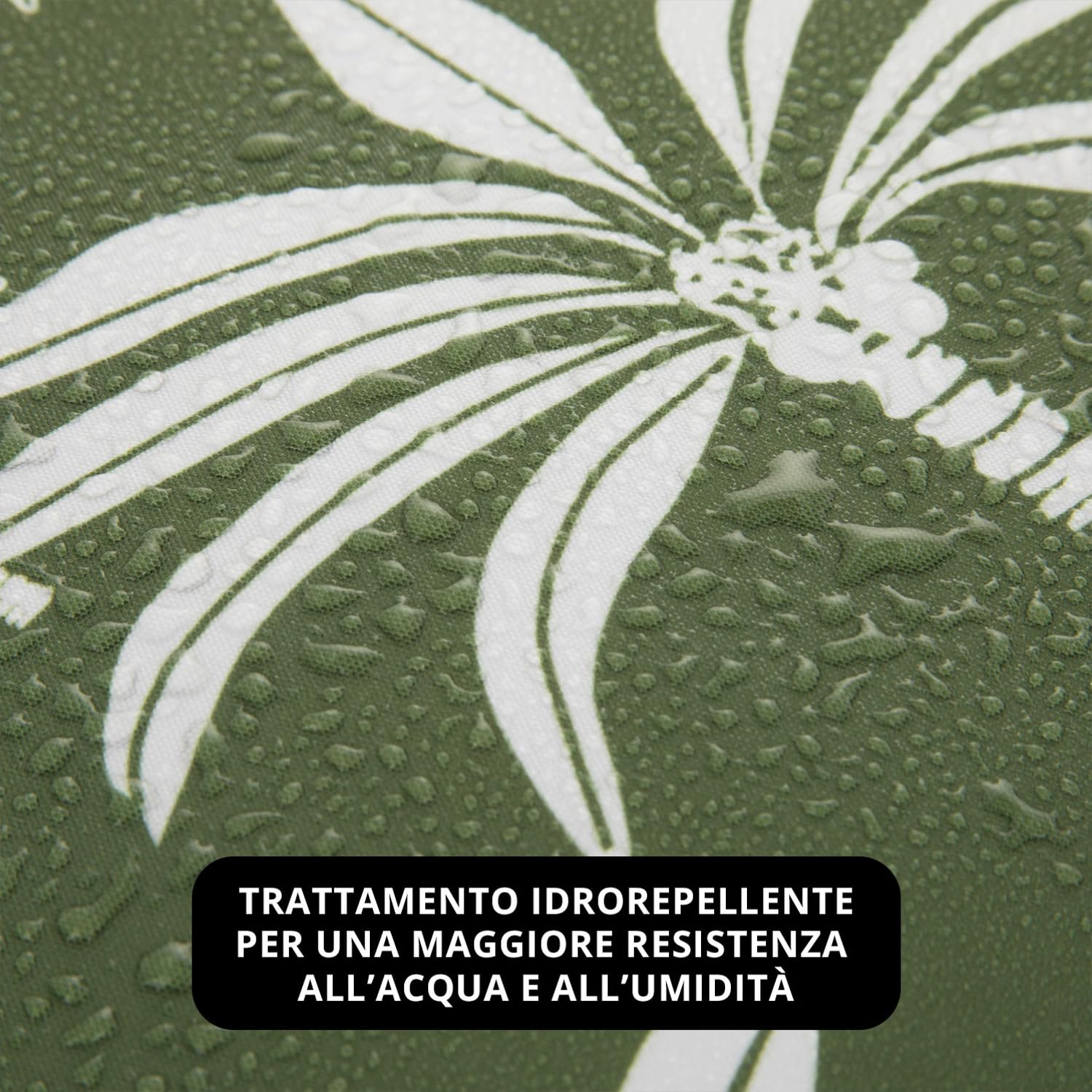 KASANOVA Cuscino arredo idrorepellente 40x40 cm palme verde