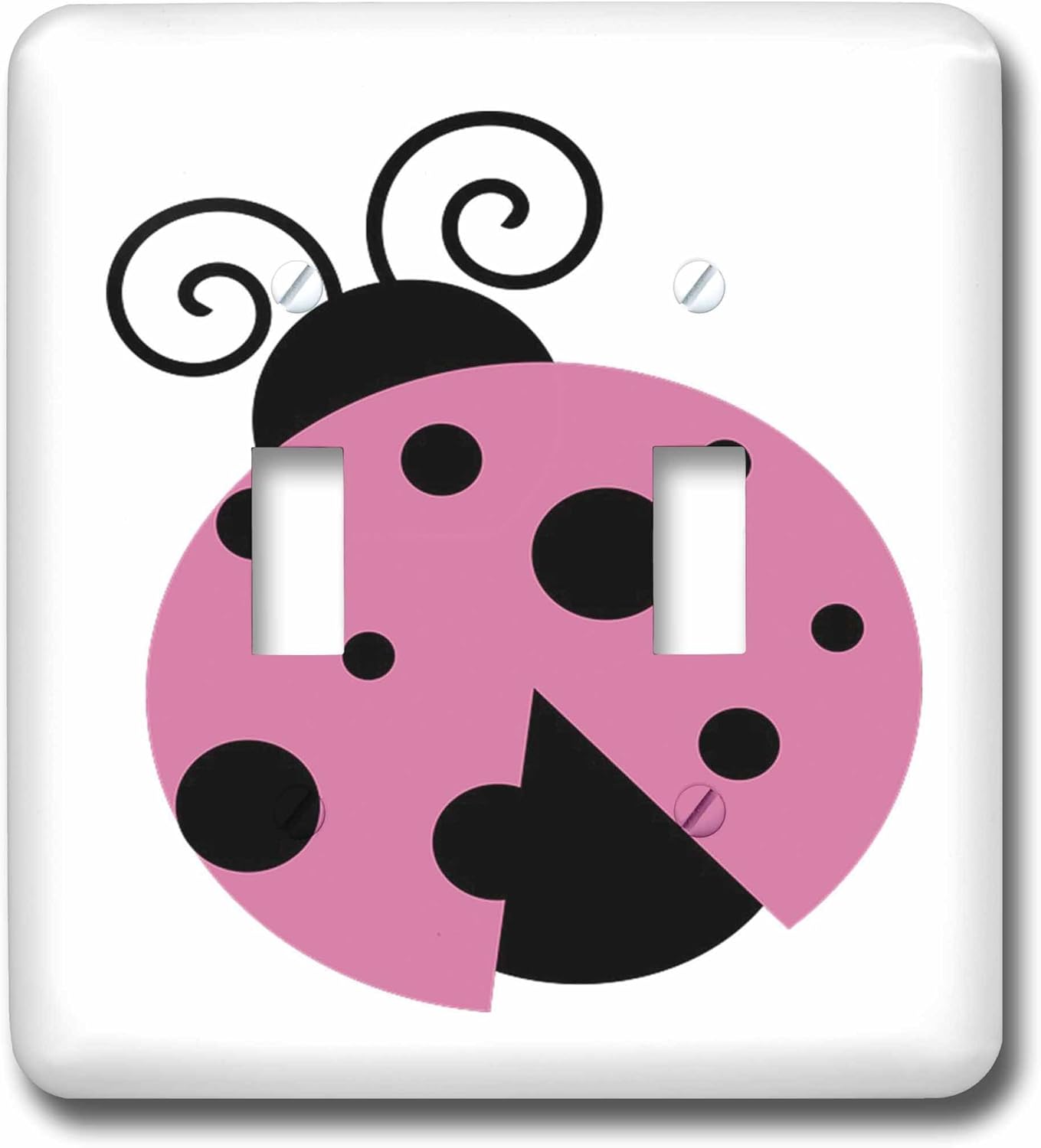 3dRose LLC lsp_54169_2 Pink Ladybug, Double Toggle Switch