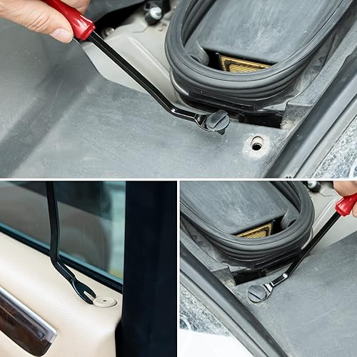 Miniatura 6 de AXELECT - Juego de 5 herramientas de extracción de moldura automática, kit de herramientas de ventana de puerta de panel de automóvil, juego de