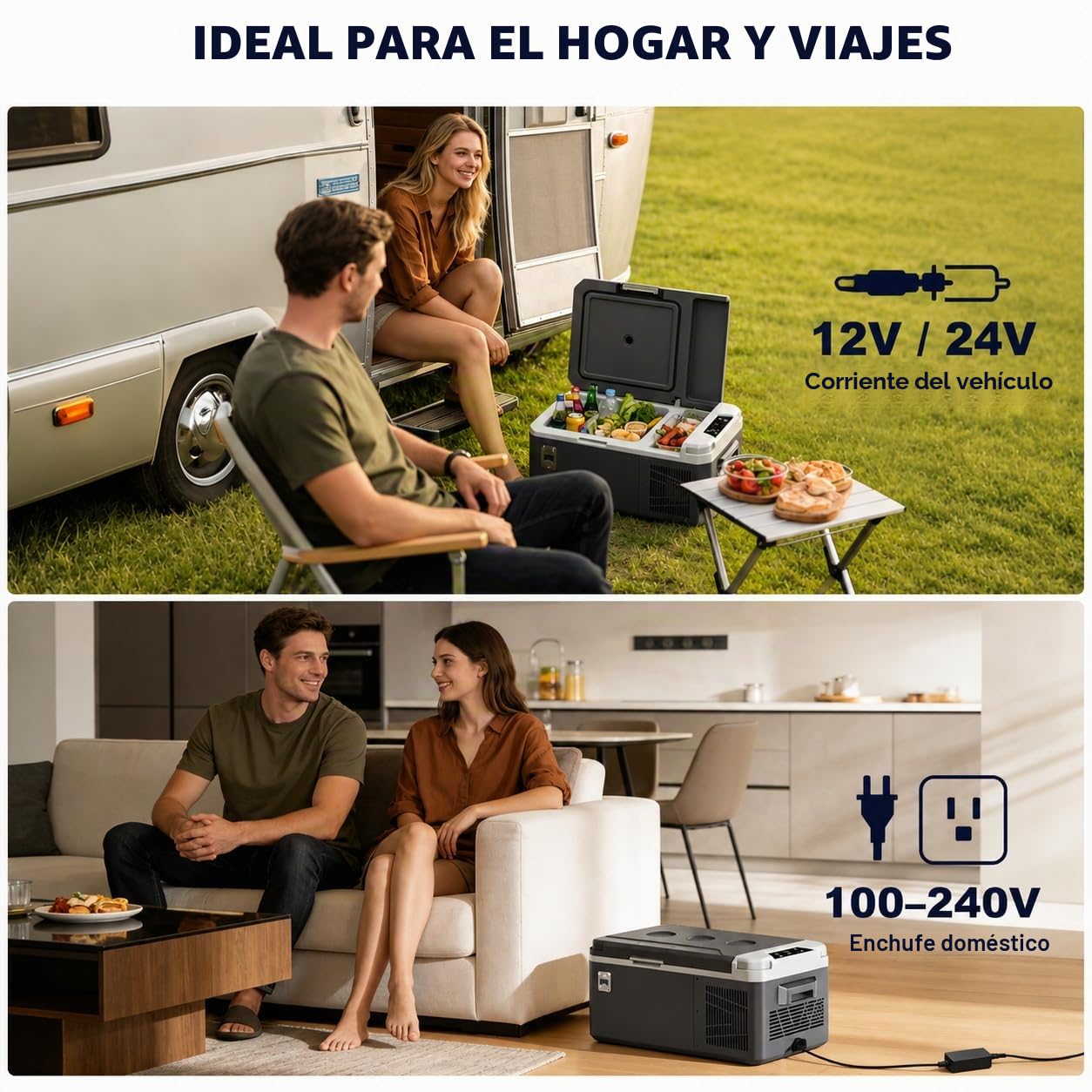 AS Mini nevera con compresor 12 V 24 V 230 V portátil eléctrica para coche, pequeño refrigerador con control por aplicación, 15 litros