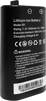 Rsrteng i51 3350mAh Battery for CCTV Tester 7.4V 24.79Wh Rechargeable Lithium-ion Battery Spare Battery Compatible with IPC-5000 Plus IPC-5100 IPC-5200 Plus Camera Test