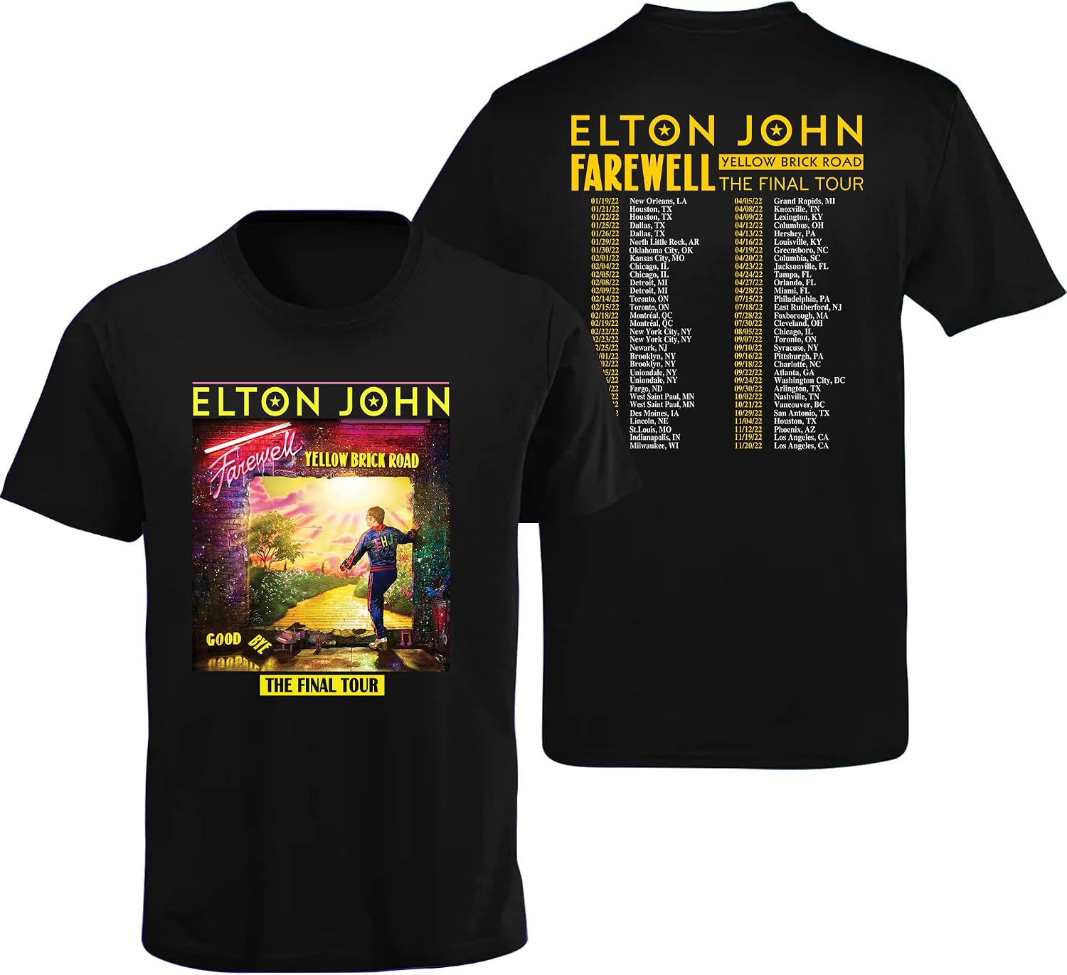 Eltons Johns Shirt Farewell Yellow Brick Road The Final Tour 2022 T-Shirt