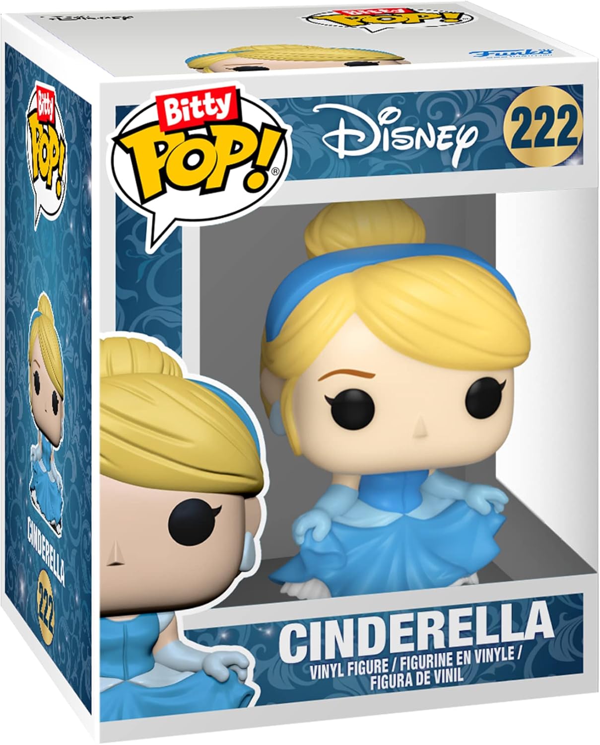 Funko Bitty Pop Disney Princesses - Cinderella, Snow White, Aurora and A Surprise Mystery Mini Figure - 0.9 Inch (2.2 Cm) Collectable - Stackable Display Shelf Included - Gift Idea - Image 6