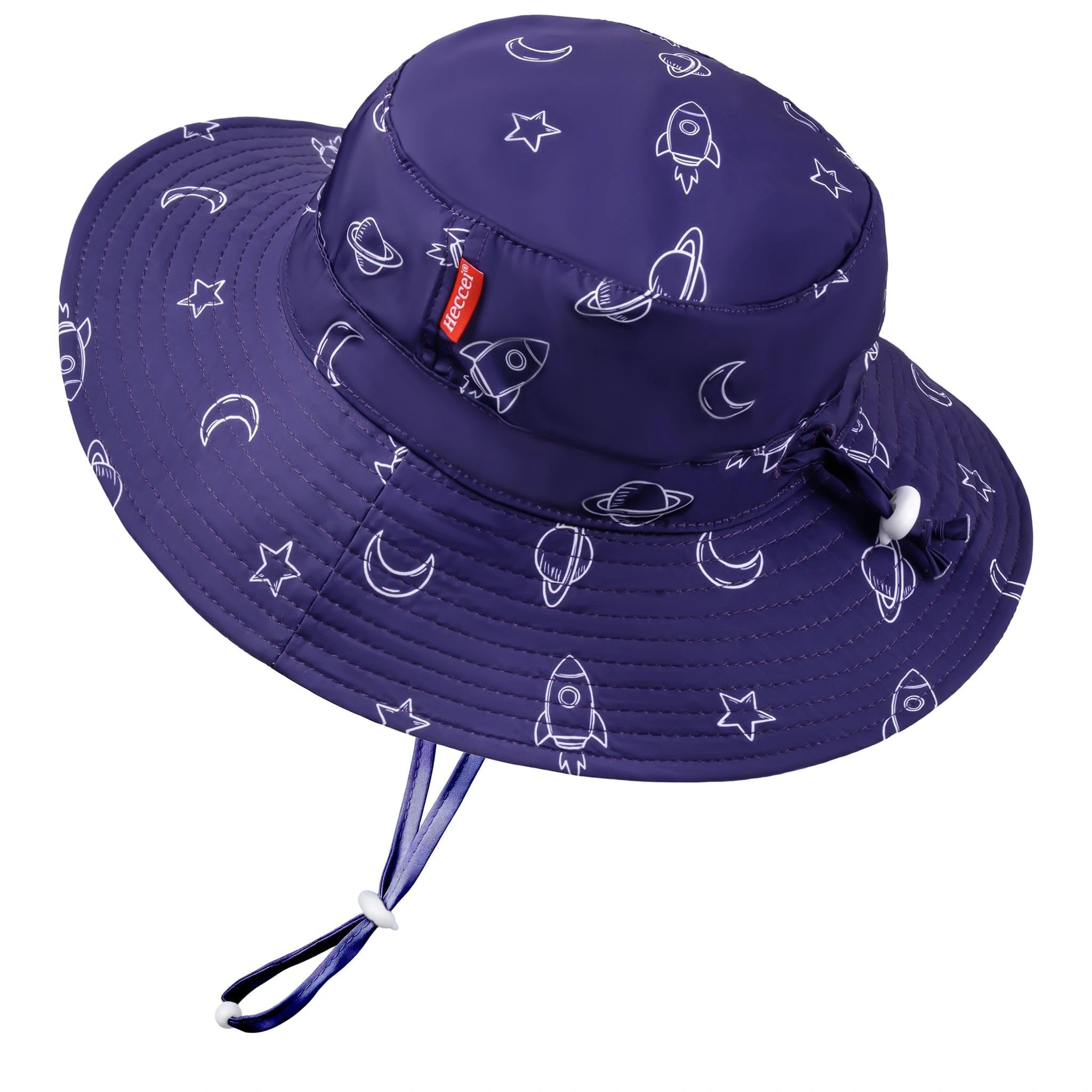 Toddler Baby Sun Hat, UPF 50+ Wide Brim Infant Bucket Hats for Kids 0-6Y