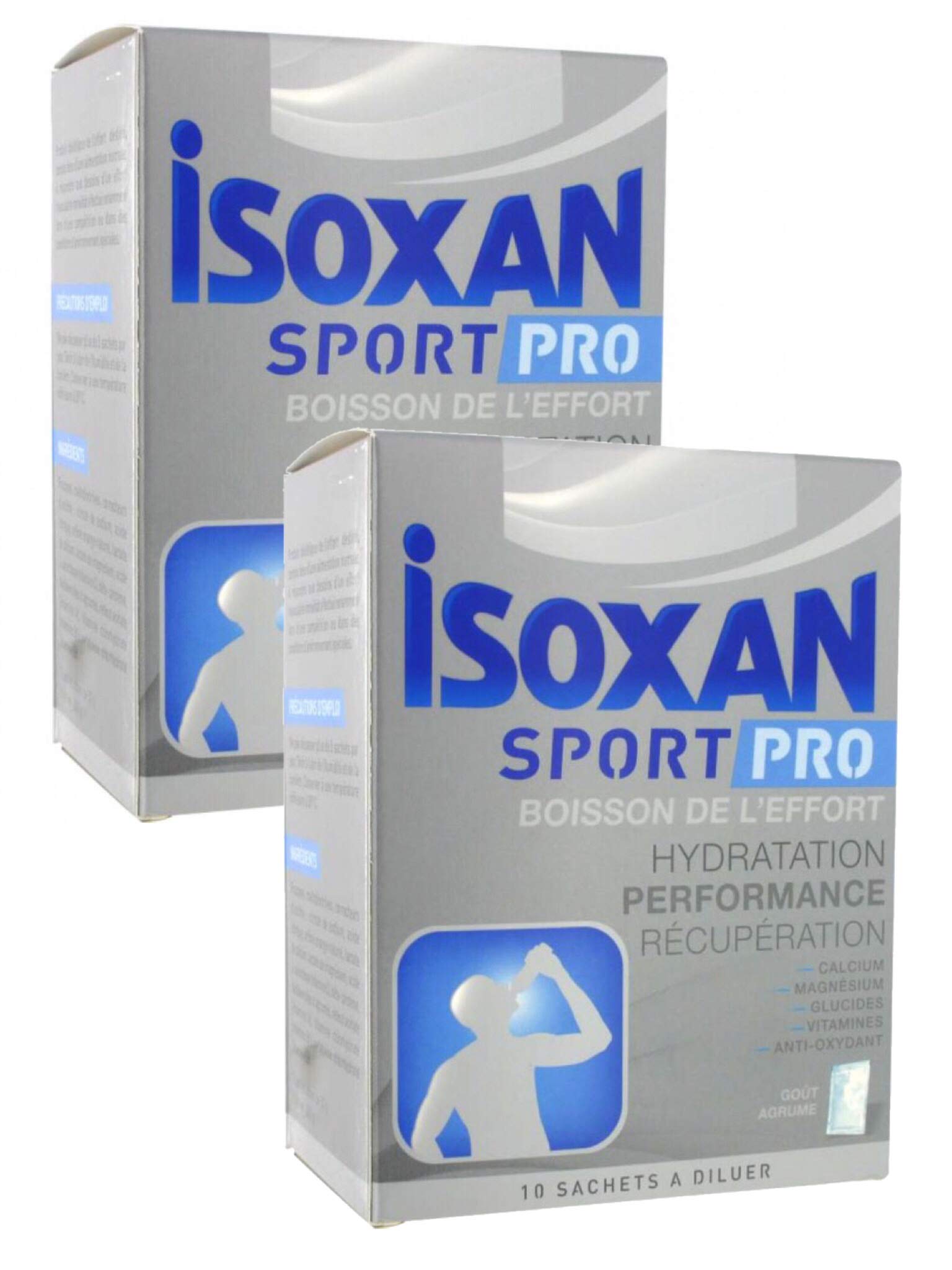 Isoxan Sport Pro Boisson Active - Boisson de l'effort Hydratation Performance Récupération - 10 Sachets - Lot de 2 Boites
