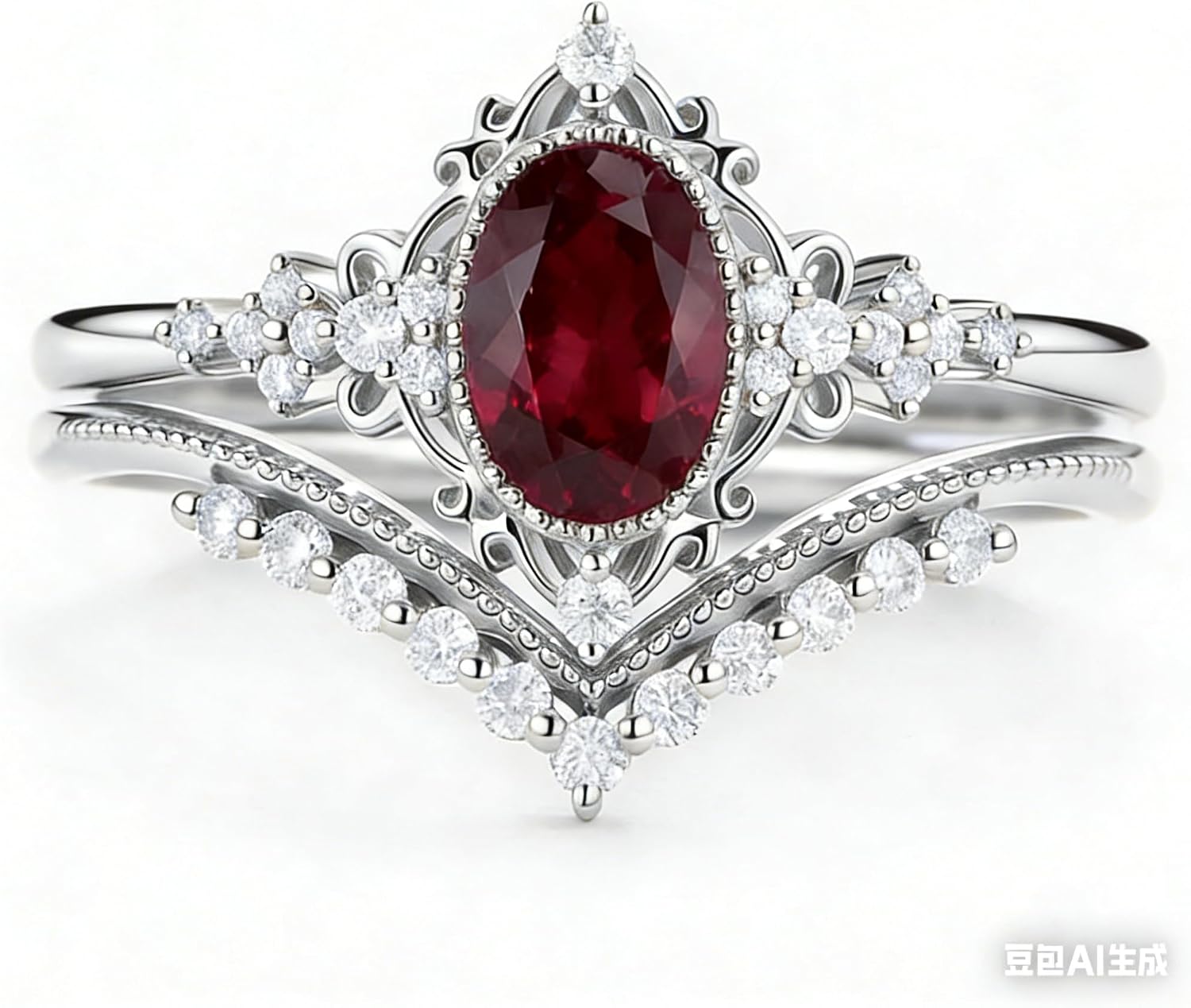 1/1.5/2 Ct Kite Cut Garnet Rings for Women 925 Sterling Silver 10K 14K 18K Gold Gothic Garnet Wedding Ring Set White Yellow Rose Black Gold Bridal Promise Anniversary Rings for Women