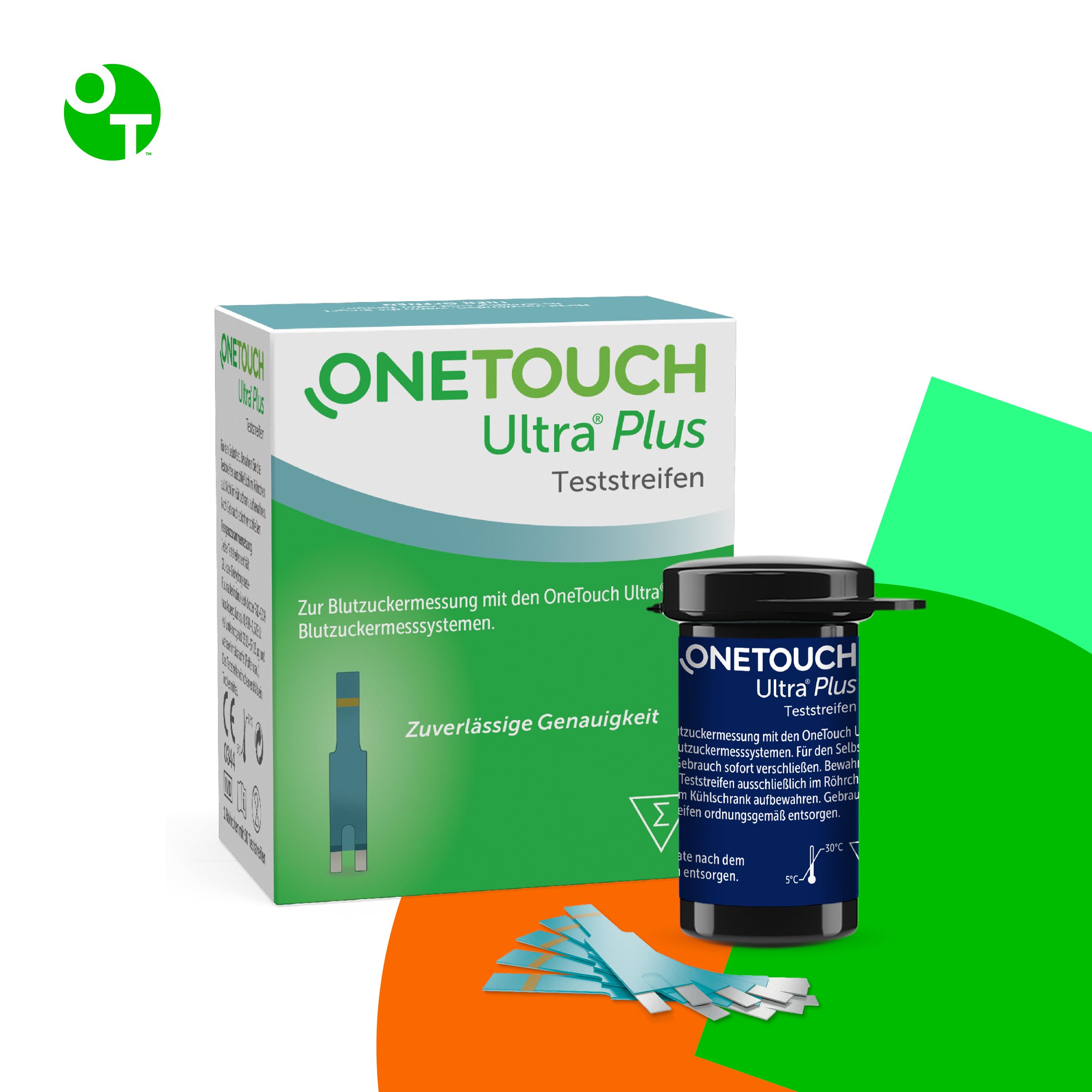 OneTouch Ultra® Plus Blutzuckerteststreifen I 50 Stück I 1 Packung I zur Blutzucker-Messung bei Diabetes (Zucker-Krankheit)