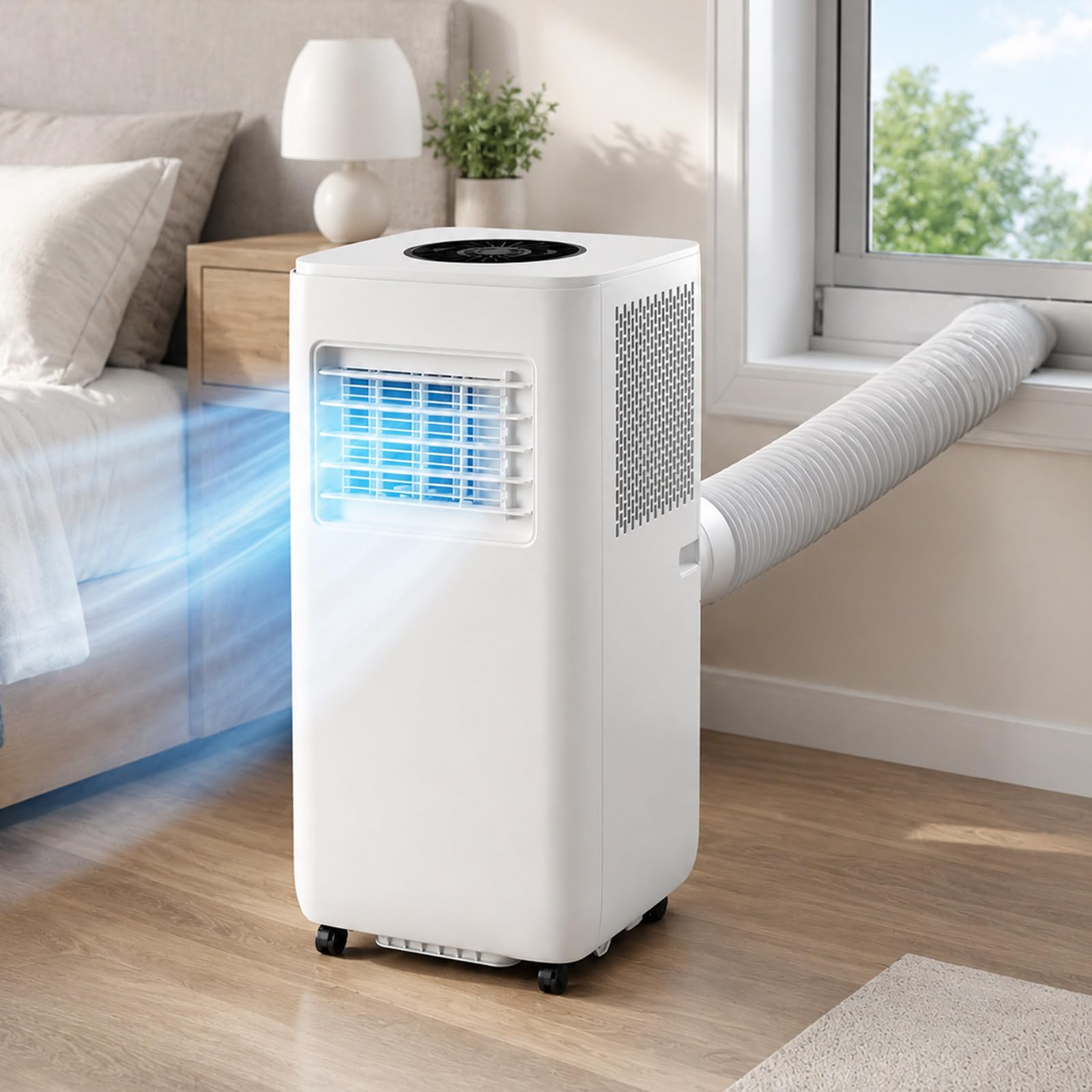 Aetereos Multicolor Portable Air Conditioner 13000 Btu Cooling, 4-In-1 Ac Unit For Home Office Room Up To 31 M², Cooling Fan Dehumidifier With Window Kit Remote Control Quiet Low Noise 4000W