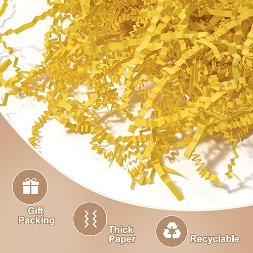 Miniatura 24 de Wowxyz Papel de corte arrugado de 2 libras, papel triturado de color blanco arrugado – Caja de regalo, cesta de relleno de bolsa, relleno de confeti