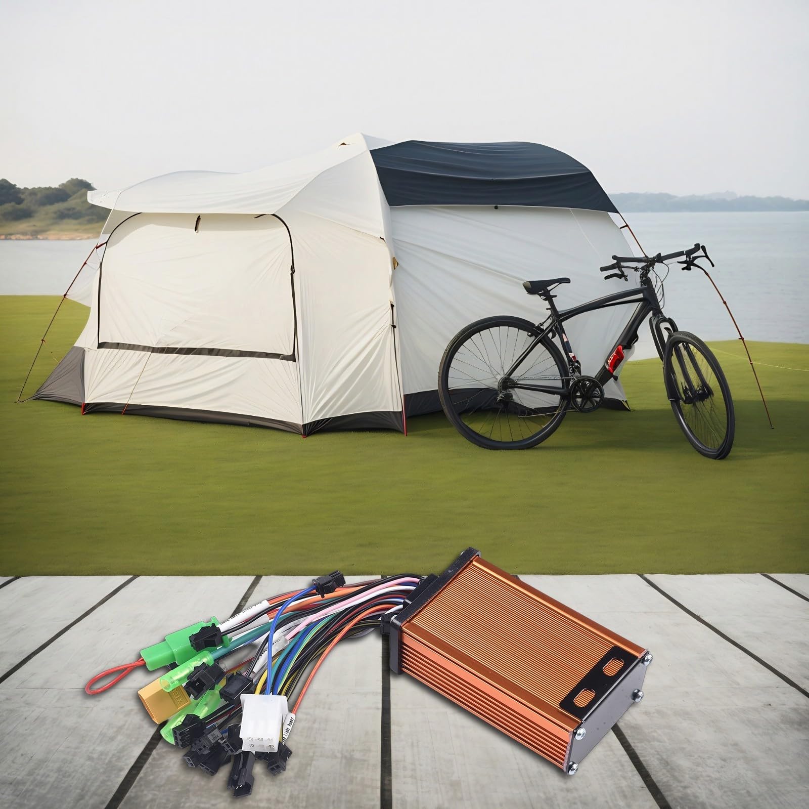 Controlador de onda sinusoidal de 350 W para scooter eléctrico y bicicleta eléctrica, faros y líneas de control de potencia de frenado