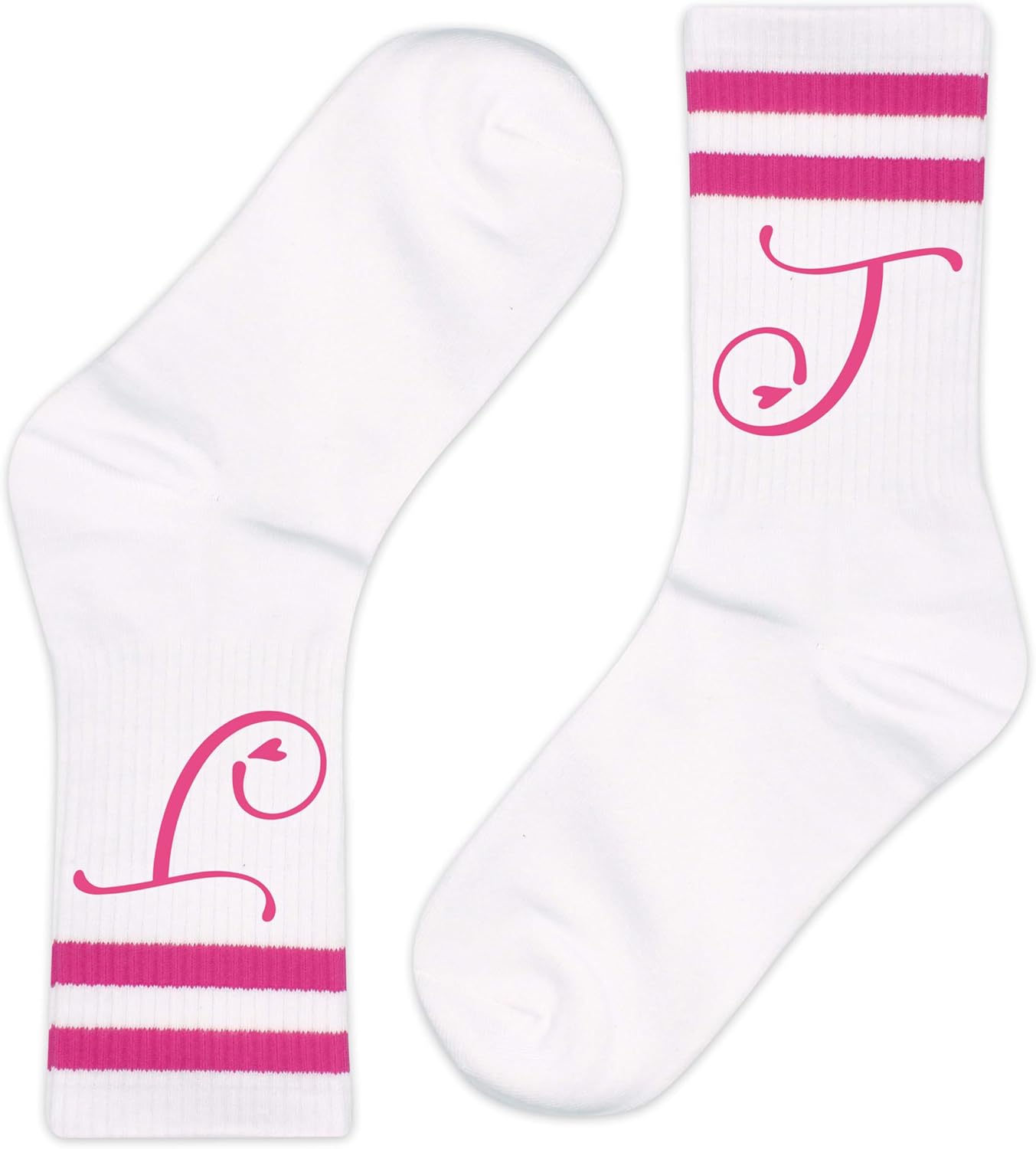Women's Hot Pink Striped Socks - Birthday Gift, Ladies - Image 4