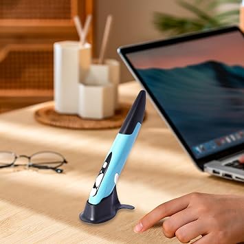 Mouse Pen, Handwriting Mouse, 2.4G Optical Trackball, Creative, Wireless Optical Pen, For Both Right and Left Hand Laptops, Computers, Blue