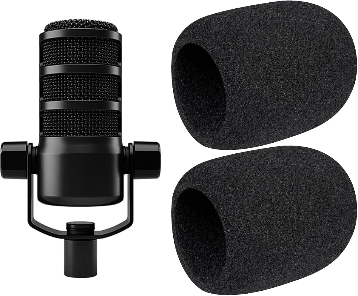 SOULWIT 2 uds filtro pop para RØDE(Rode) PodMic - negro