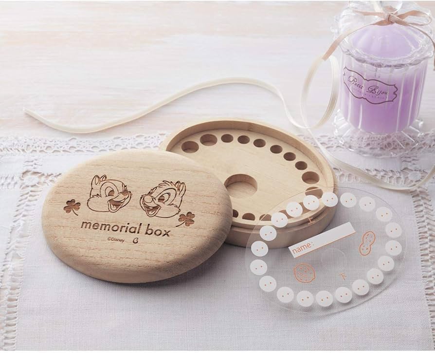 Amazon.co.jp: [ベルメゾン] ディズニー 乳歯ケース 日本製 桐 木製