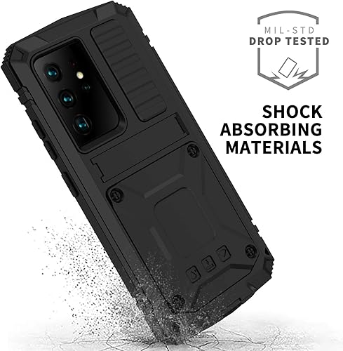 Miniatura 3 de Carcasa para Samsung Galaxy S21 Ultra de metal con protector de pantalla integrado, duradero, resistente a los golpes, a prueba de caídas, para S21
