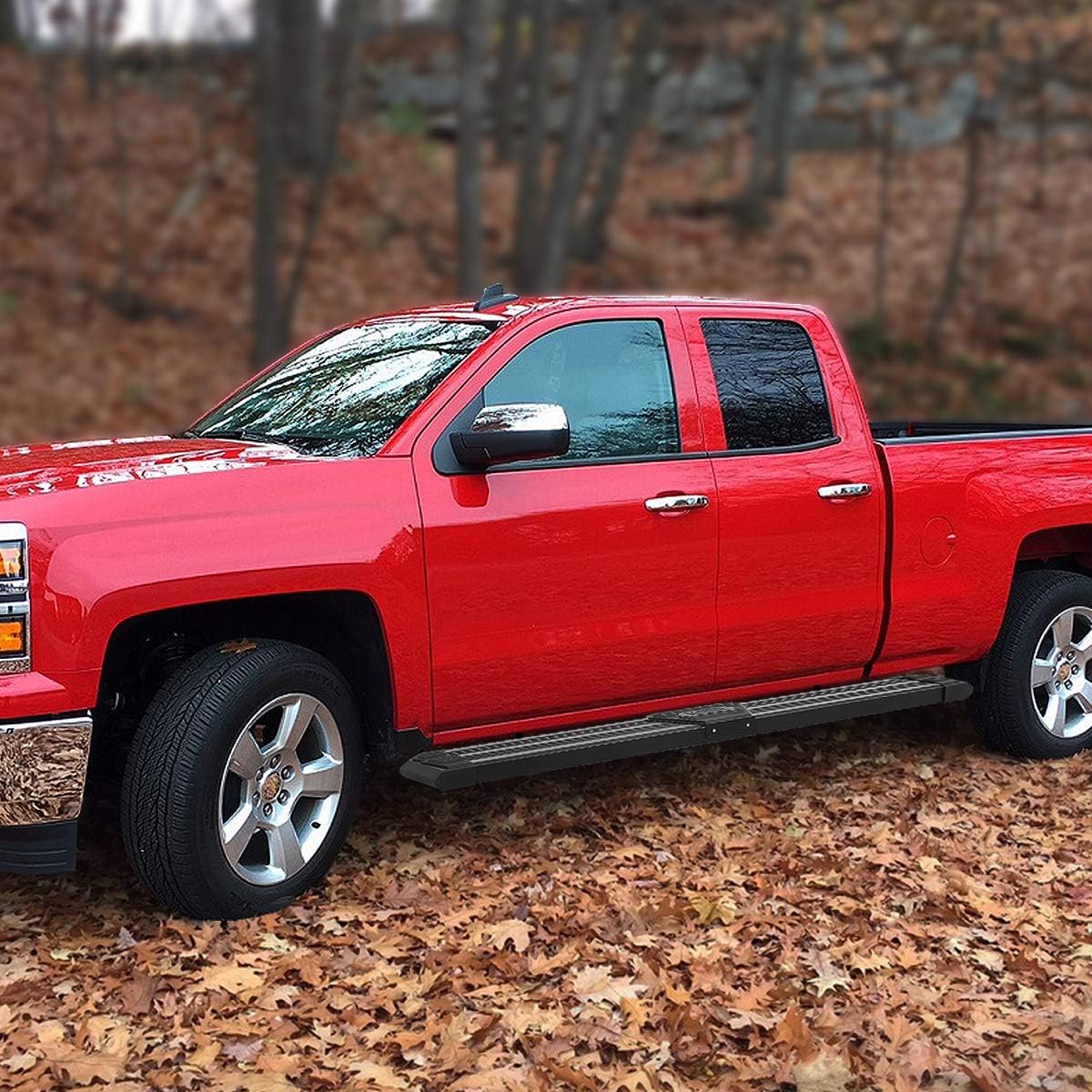 J2 Engineering 10'' Running Boards Side Step Bars Compatible with 07-19 Silverado/Sierra 1500 2500HD 3500HD Extended Cab, Black, J2-STEPB-ZTL-8260-SSBK